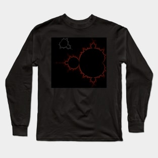 Mandelbrot Set Fractal Simple I red hue Long Sleeve T-Shirt